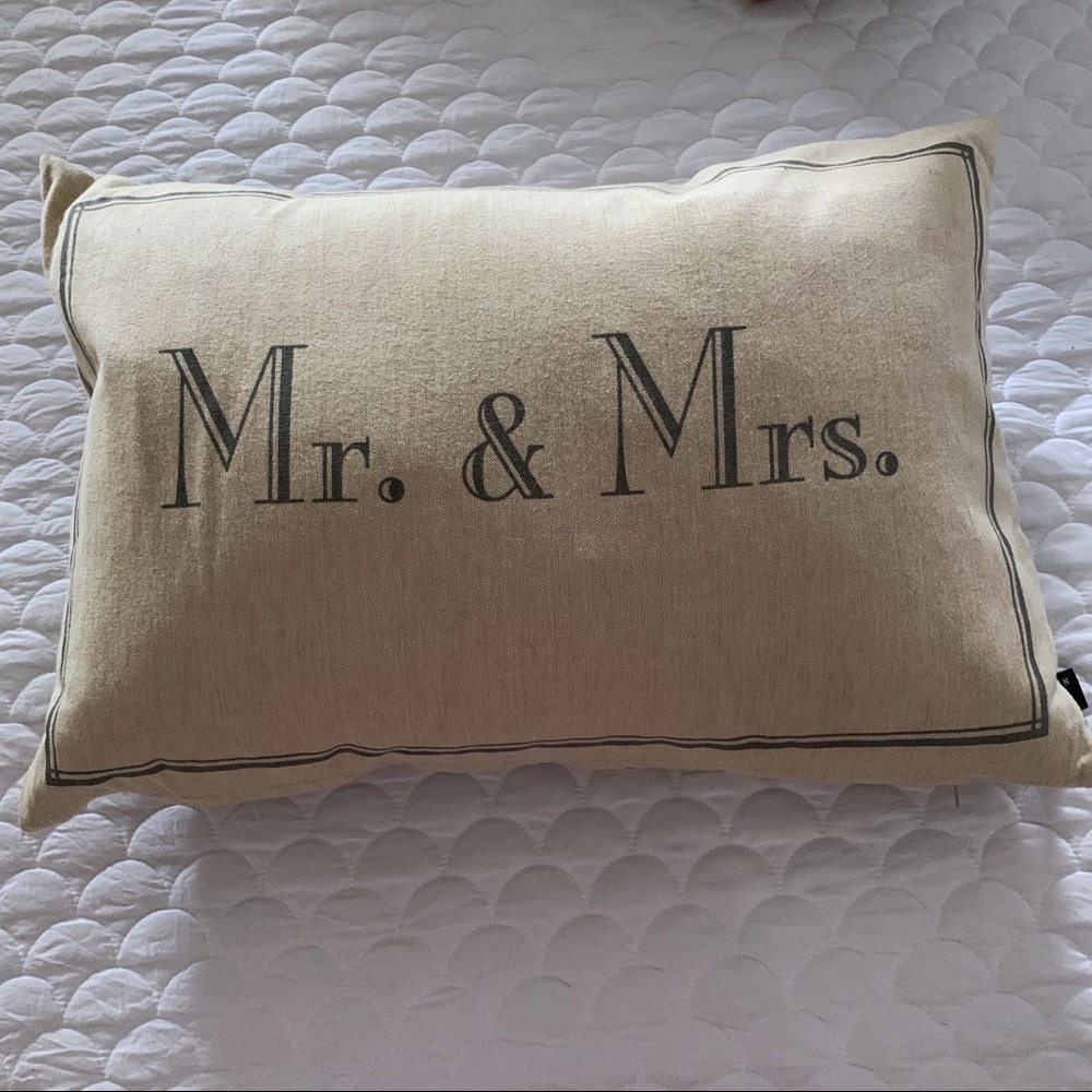 Mr. & Mrs. Throw Pillow